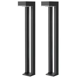 Lampă solară LED de exterior Viking SR07 - 2 buc/1000 lm/IP54/2 moduri/alb cald