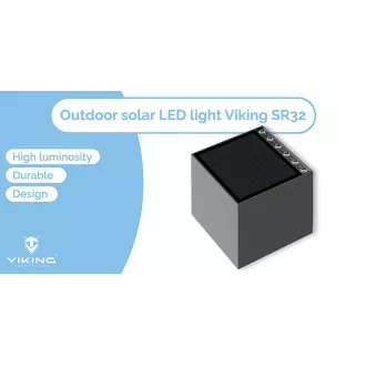 Lampă solară LED de exterior Viking SR32/700 lm/IP54/4 moduri/alb zi