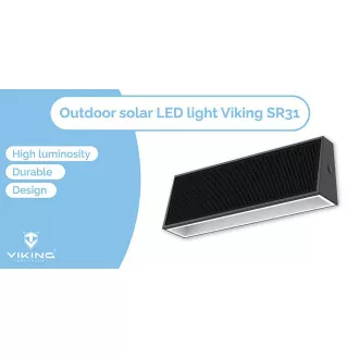 Lampă solară LED de exterior Viking SR31/700 lm/IP44/4 moduri/alb zi
