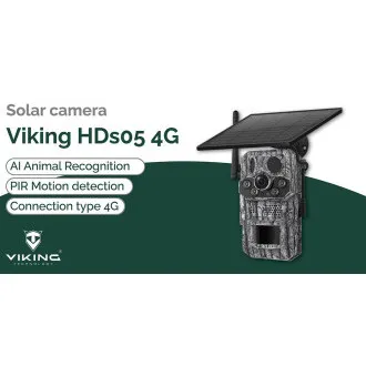 Cameră solară Viking HDs05 4G/2304x1296/detecție PIR/senzor de mișcare/7800mAh Cameră solară Viking HDs05 4G/2304x1296/detecție PIR/senzor de mișcare/7800mAh
