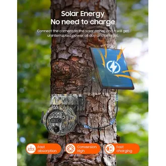 Cameră solară Viking HDs04 4G gri/2304x1296/detecție PIR/senzor de mișcare/7800mAh