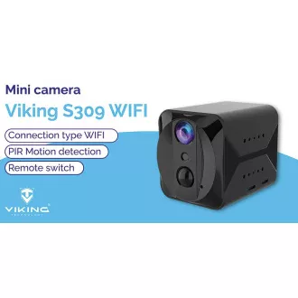 Mini cameră Viking S309 Wifi/1080P/vedere nocturnă/senzor de mișcare/2500mAh/aplicație mobilă