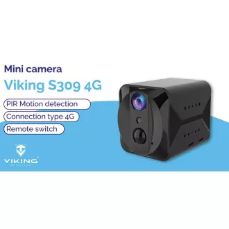 Mini cameră Viking S309 4G/1080P/viziune nocturnă/senzor de mișcare/2500mAh/aplicație mobilă