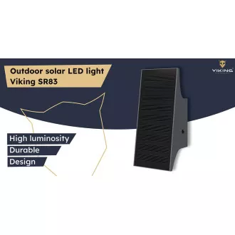 Lampă solară LED de exterior Viking SR83/700lm/alimentare solară/4000K (alb-lumină)/4 moduri
