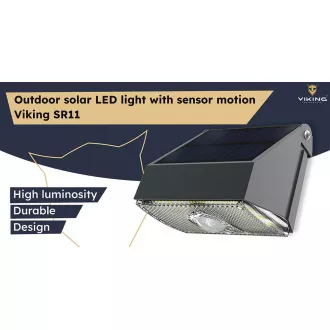 Lampă solară LED de exterior Viking SR11/1000lm /alimentată cu energie solară /3000K + 4000K (alb cald și alb-zi)