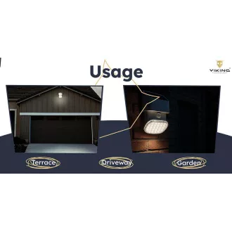 Lampă solară LED de exterior Viking SR12/2000lm /alimentată cu energie solară /3000K + 4000K (alb cald și alb-zi)