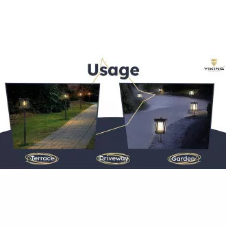 Lampă solară LED de exterior Viking SR10L/350lm/alimentare solară/4000K (alb-lumină)/4 moduri