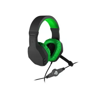 Căști stereo pentru jocuri Genesis Argon 200, negru-verde Căști stereo pentru jocuri Genesis Argon 200, negru-verde