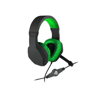 Căști stereo pentru jocuri Genesis Argon 200, negru-verde Căști stereo pentru jocuri Genesis Argon 200, negru-verde
