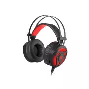Cască de jocuri cu microfon Genesis Neon 360, Stereo, Vibrație, iluminare din spate roșie