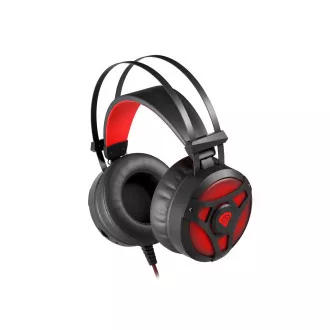Cască de jocuri cu microfon Genesis Neon 360, Stereo, Vibrație, iluminare din spate roșie