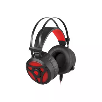 Cască de jocuri cu microfon Genesis Neon 360, Stereo, Vibrație, iluminare din spate roșie