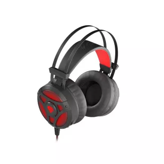 Cască de jocuri cu microfon Genesis Neon 360, Stereo, Vibrație, iluminare din spate roșie