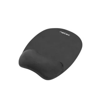 Pad mouse ergonomic Natec CHIPMUNK, spumă cu memorie, negru, 230x200 mm