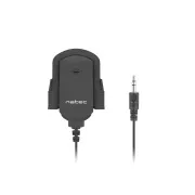 Microfon Natec Fox, suport adeziv, mufă de 3,5 mm, 1,8 m