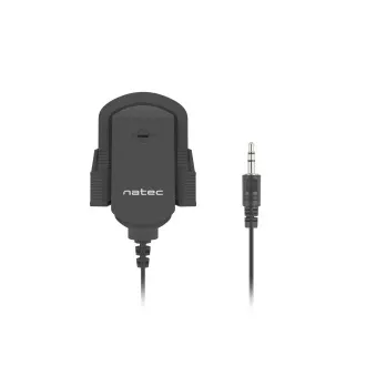 Microfon Natec Fox, suport adeziv, mufă de 3,5 mm, 1,8 m