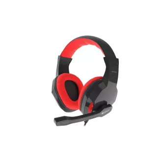 Căști stereo pentru jocuri Genesis Argon 110, negru-roșu, 2x jack