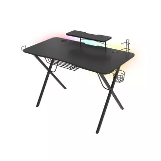 Genesis Holm 300 RGB - masă de joc cu iluminare de fundal RGB, 3xUSB 3.0, încărcător wireless pentru mobil Genesis Holm 300 RGB - masă de joc cu iluminare de fundal RGB, 3xUSB 3.0, încărcător wireless pentru mobil