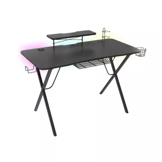 Genesis Holm 300 RGB - masă de joc cu iluminare de fundal RGB, 3xUSB 3.0, încărcător wireless pentru mobil Genesis Holm 300 RGB - masă de joc cu iluminare de fundal RGB, 3xUSB 3.0, încărcător wireless pentru mobil