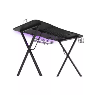 Genesis Holm 300 RGB - masă de joc cu iluminare de fundal RGB, 3xUSB 3.0, încărcător wireless pentru mobil Genesis Holm 300 RGB - masă de joc cu iluminare de fundal RGB, 3xUSB 3.0, încărcător wireless pentru mobil