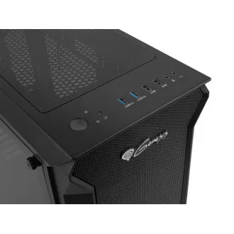Carcasa computer Genesis IRID 505 V2/Midi Tower/Transpar./Negru