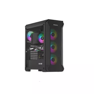 Carcasă computer Genesis IRID 505 ARGB V2/Midi Tower/Transparentă/Neagră