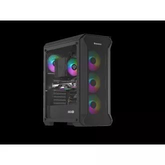 Carcasă computer Genesis IRID 505 ARGB V2/Midi Tower/Transparentă/Neagră