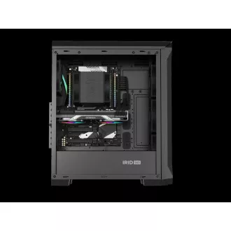 Carcasă computer Genesis IRID 505 ARGB V2/Midi Tower/Transparentă/Neagră