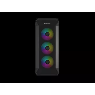 Carcasă computer Genesis IRID 505 ARGB V2/Midi Tower/Transparentă/Neagră