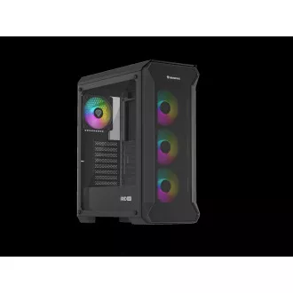 Carcasă computer Genesis IRID 505 ARGB V2/Midi Tower/Transparentă/Neagră