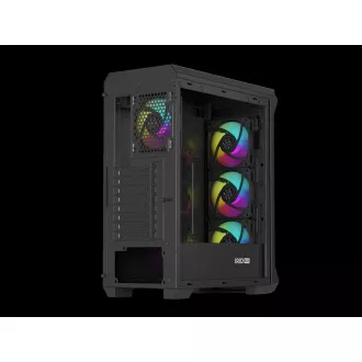 Carcasă computer Genesis IRID 505 ARGB V2/Midi Tower/Transparentă/Neagră