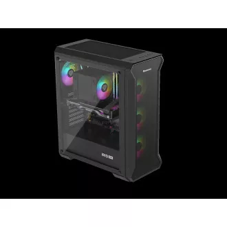 Carcasă computer Genesis IRID 505 ARGB V2/Midi Tower/Transparentă/Neagră
