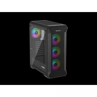 Carcasă computer Genesis IRID 505 ARGB V2/Midi Tower/Transparentă/Neagră