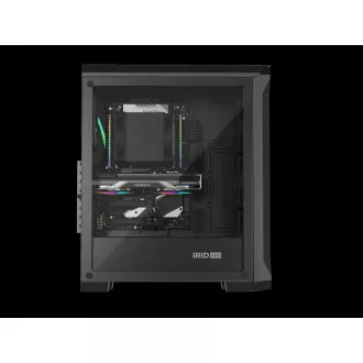 Carcasă computer Genesis IRID 505 ARGB V2/Midi Tower/Transparentă/Neagră