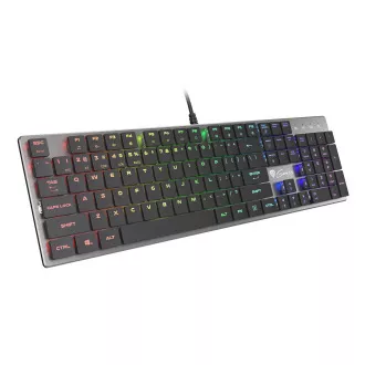 Tastatură mecanică Genesis Gaming THOR 420/RGB/Content Slim Blue/Wireless USB/US layout/Gray