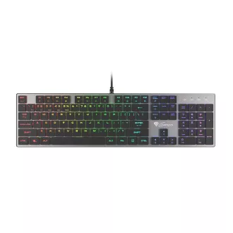 Tastatură mecanică Genesis Gaming THOR 420/RGB/Content Slim Blue/Wireless USB/US layout/Gray