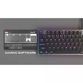 Tastatură mecanică Genesis Gaming THOR 420/RGB/Content Slim Blue/Wireless USB/US layout/Gray
