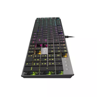Tastatură mecanică Genesis Gaming THOR 420/RGB/Content Slim Blue/Wireless USB/US layout/Gray