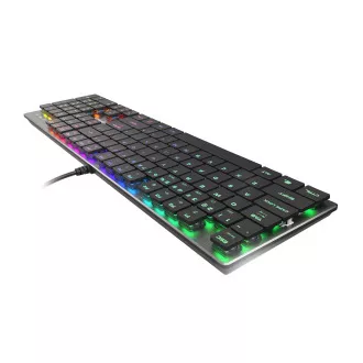 Tastatură mecanică Genesis Gaming THOR 420/RGB/Content Slim Blue/Wireless USB/US layout/Gray