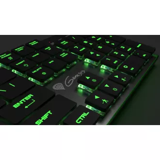 Tastatură mecanică Genesis Gaming THOR 420/RGB/Content Slim Blue/Wireless USB/US layout/Gray