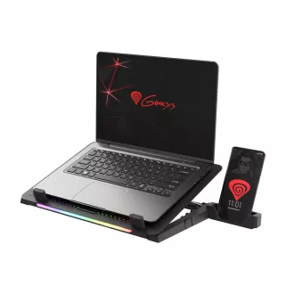 Placă de răcire pentru NB Genesis Oxid 450 RGB până la 15.6", corp din aluminiu