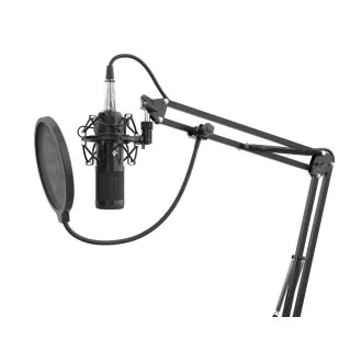Microfon de streaming Genesis Radium 300, XLR, polarizare cardioidă, braț flexibil, filtru pop