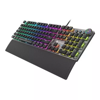 Tastatură mecanică Genesis Gaming THOR 380/RGB/Outemu Blue/Wireless USB/US layout/Negru