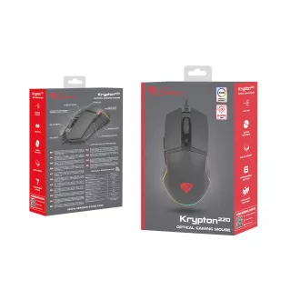 Mouse optic Genesis pentru jocuri KRYPTON 220/RGB/6400 DPI/Gaming/Optic/6000 DPI/USB cu fir/Negru Mouse optic Genesis pentru jocuri KRYPTON 220/RGB/6400 DPI/Gaming/Optic/6000 DPI/USB cu fir/Negru