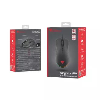 Mouse optic Genesis gaming KRYPTON 200/RGB/6400 DPI/Gaming/Optic/6000 DPI/USB cu fir/Negru Mouse optic Genesis gaming KRYPTON 200/RGB/6400 DPI/Gaming/Optic/6000 DPI/USB cu fir/Negru