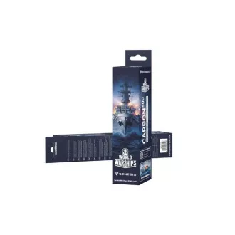 Mouse pad pentru jocuri Genesis CARBON 500 WORLD of WARSHIPS, M 30x25cm