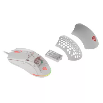 Mouse optic Genesis Gaming KRYPTON 750/RGB/8000 DPI/Gaming/Optic/8000 DPI/USB cu fir/Alb