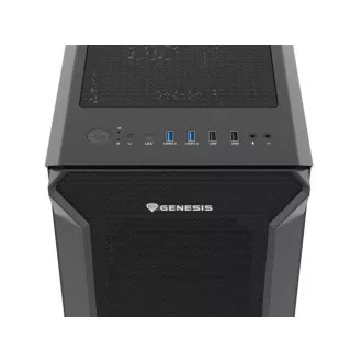 Carcasa computer Genesis IRID 505F/Midi Tower/Transpar./Negru