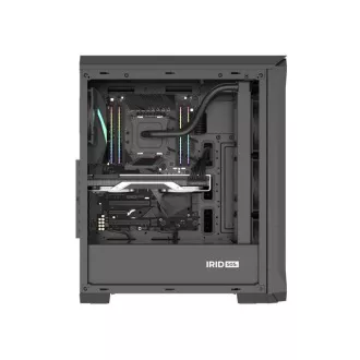 Carcasa computer Genesis IRID 505F/Midi Tower/Transpar./Negru
