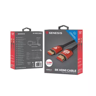 Cablu Genesis HDMI M/M V2.1 3M 8K pentru PS5/PS4